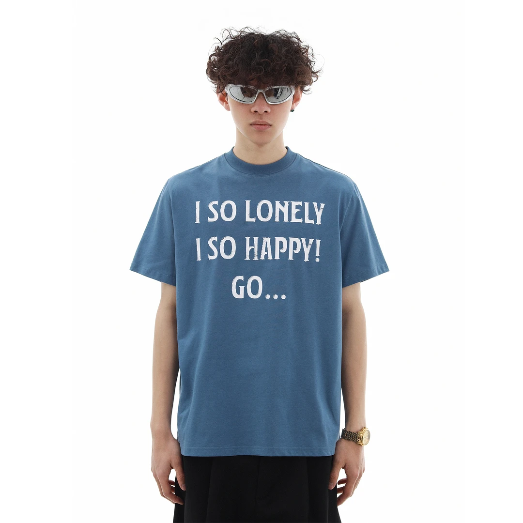 Trend st字母印花LOGO高街cleanfit美式国潮宽松百搭基础短袖T恤