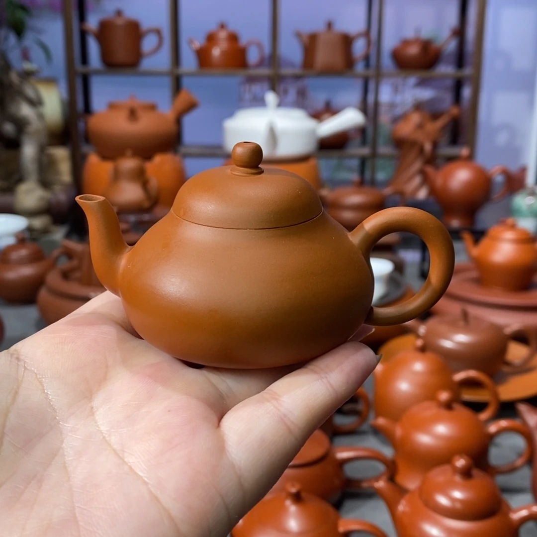 紫砂茶壶陈伟庆鸡蛋黄三弯梨60cc