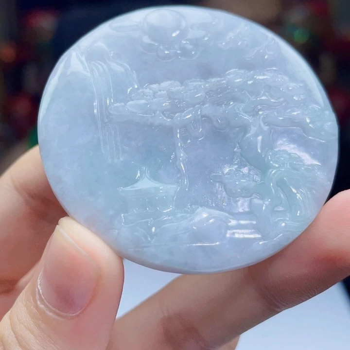 翡翠未镶嵌吊坠(不含链)A107