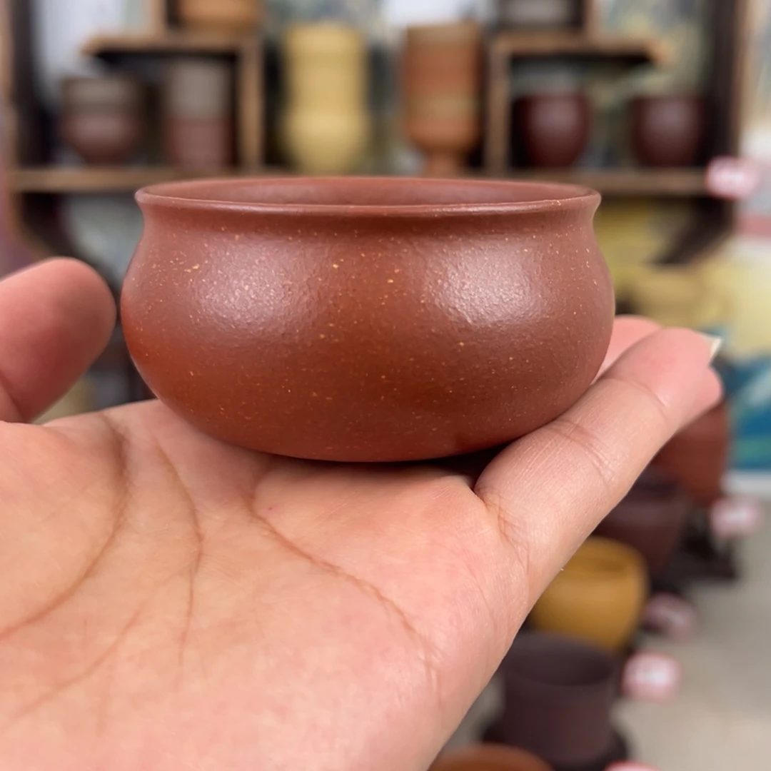 紫砂茶杯拙器甄选，纯原本矿。