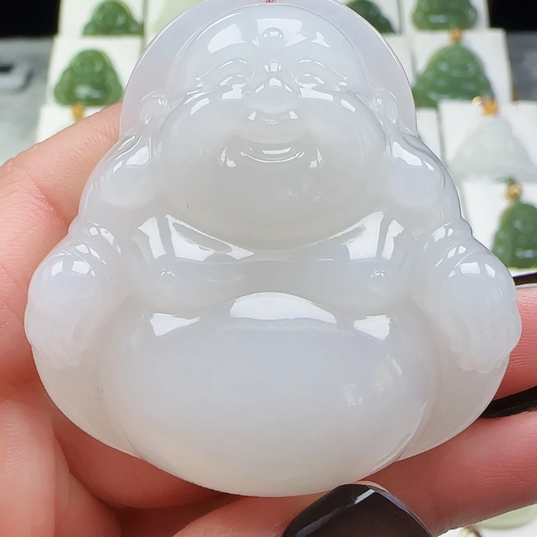 *****和田玉足金镶嵌吊坠(赠链)