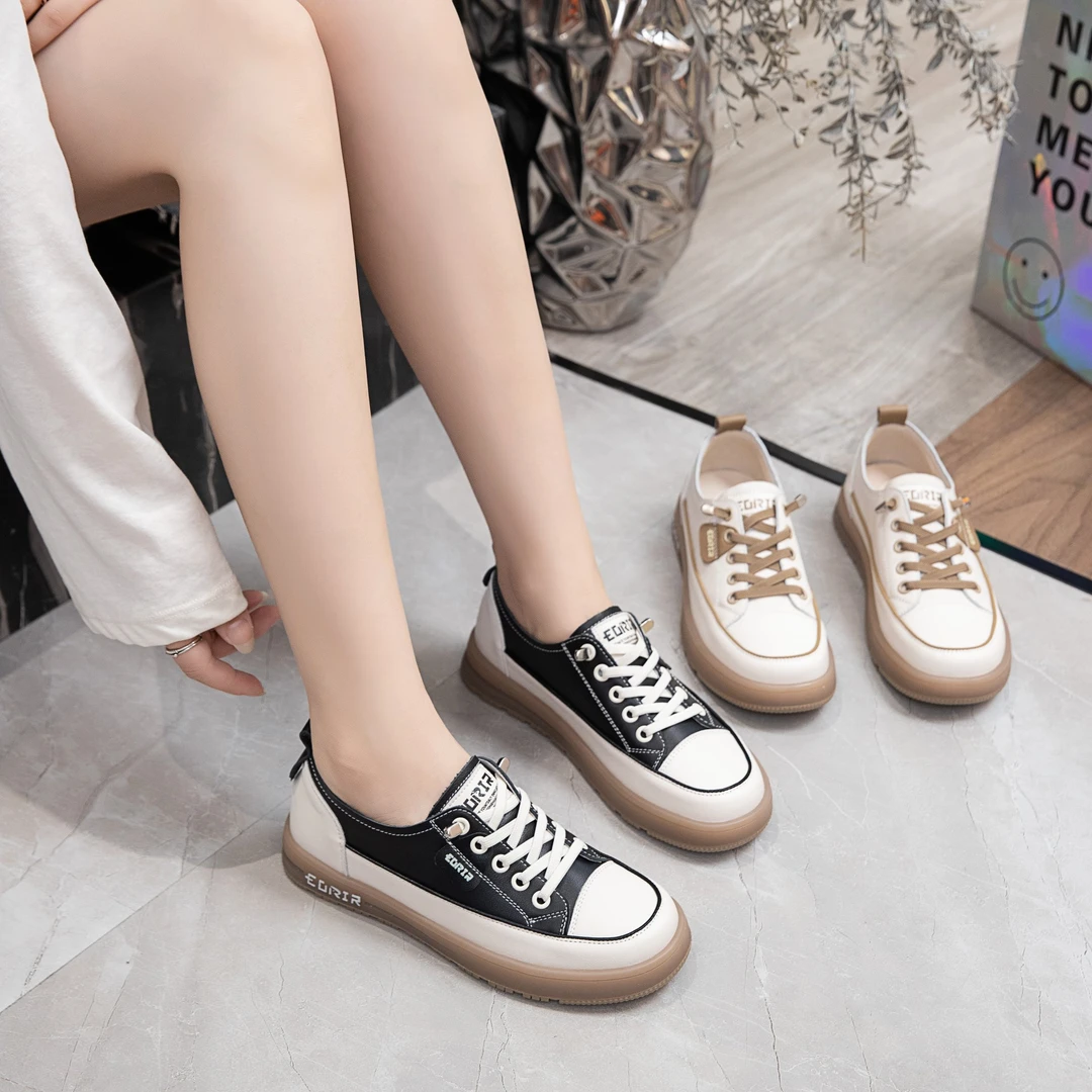 6631春秋平底胶粘韩版时尚四季通用板鞋春秋软底春季单鞋厚底女鞋