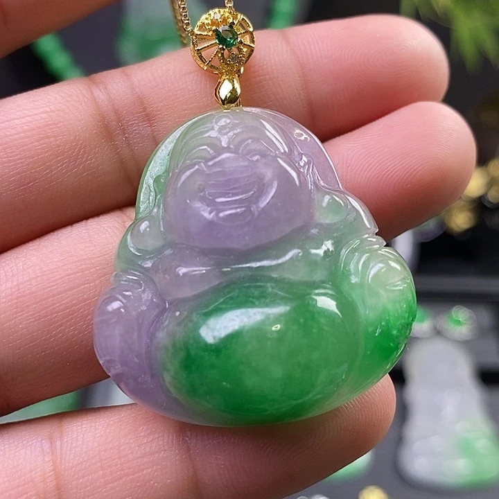 翡翠未镶嵌吊坠(赠链)