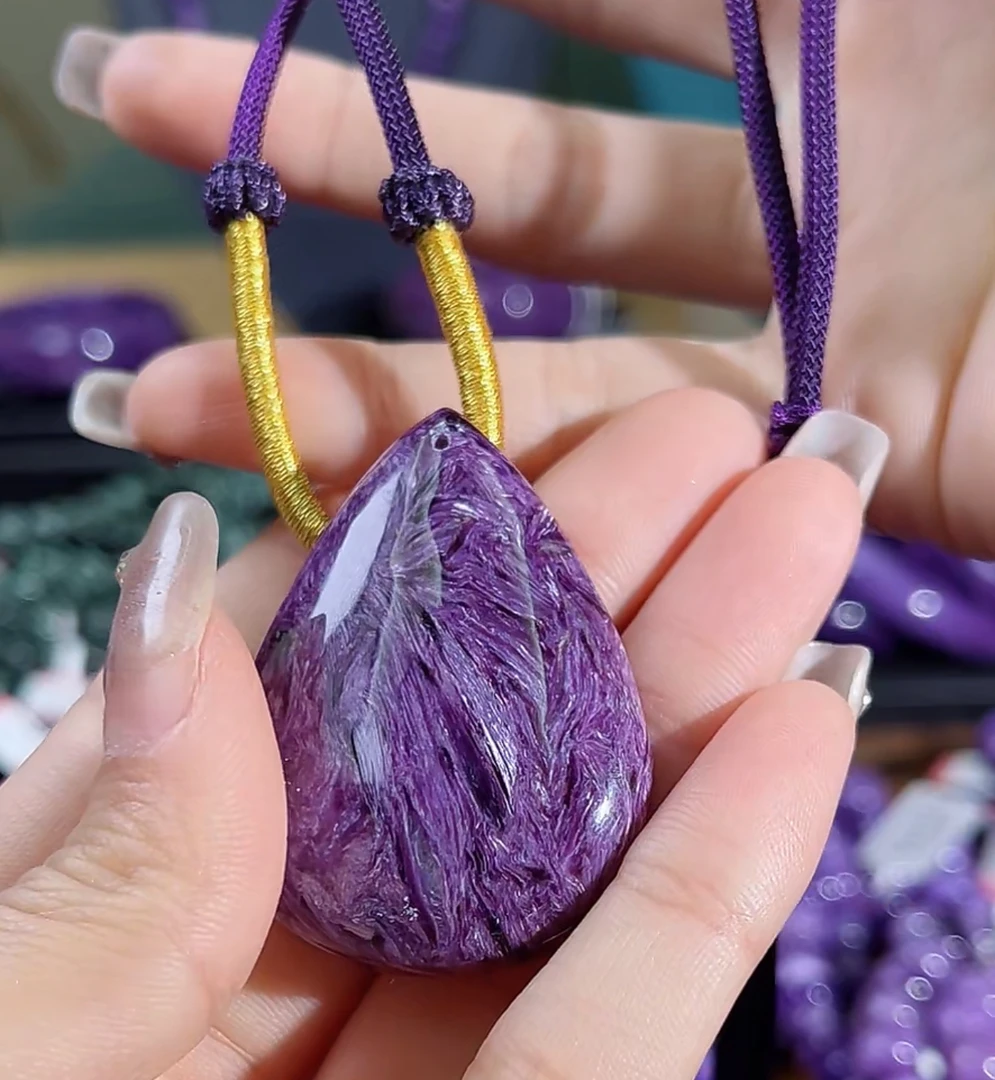 天然紫龙晶大水滴