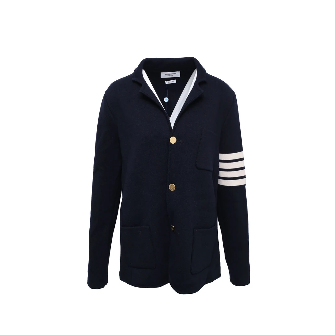 99新 THOMBROWNE -200汤/P215867825/蓝色 TB针织外套