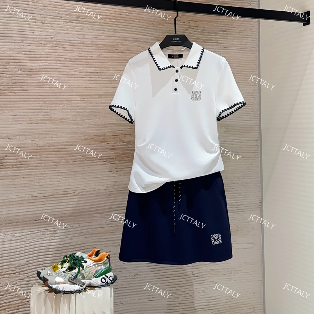 【宠粉价】夏季新款镶钻短袖套装裙两件套连衣裙裤TZ-283