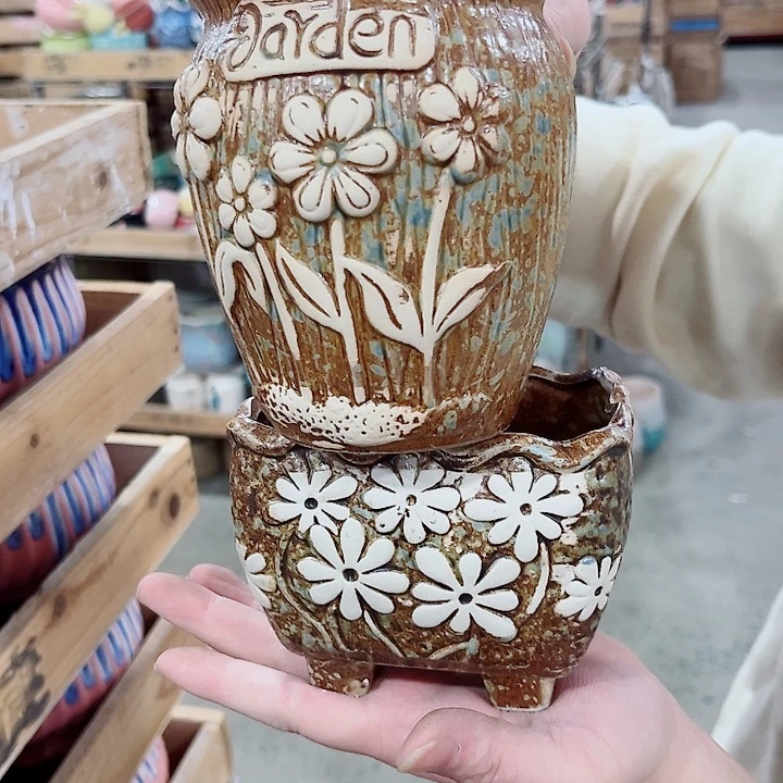 凑单10元陶瓷花盆发货！