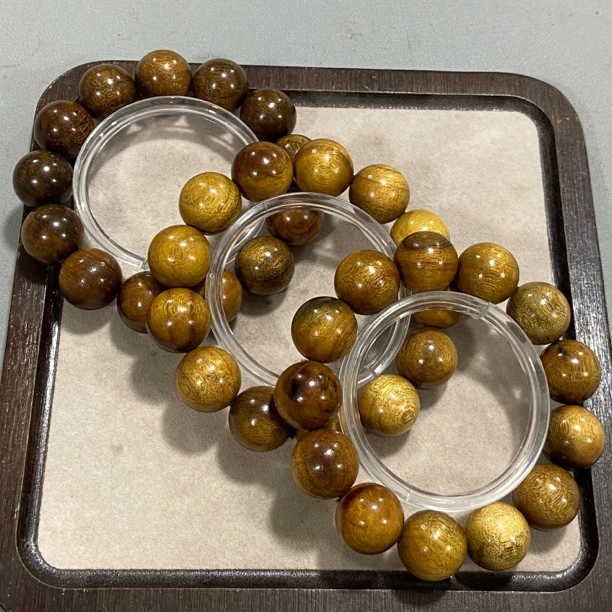 B647金丝楠碳化珠卡1.8单圈手串（底色多样，发其一）