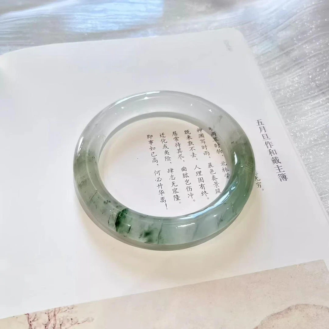 皇后镯12mm琉璃仿玉手镯干枯玫瑰古风汉服配饰