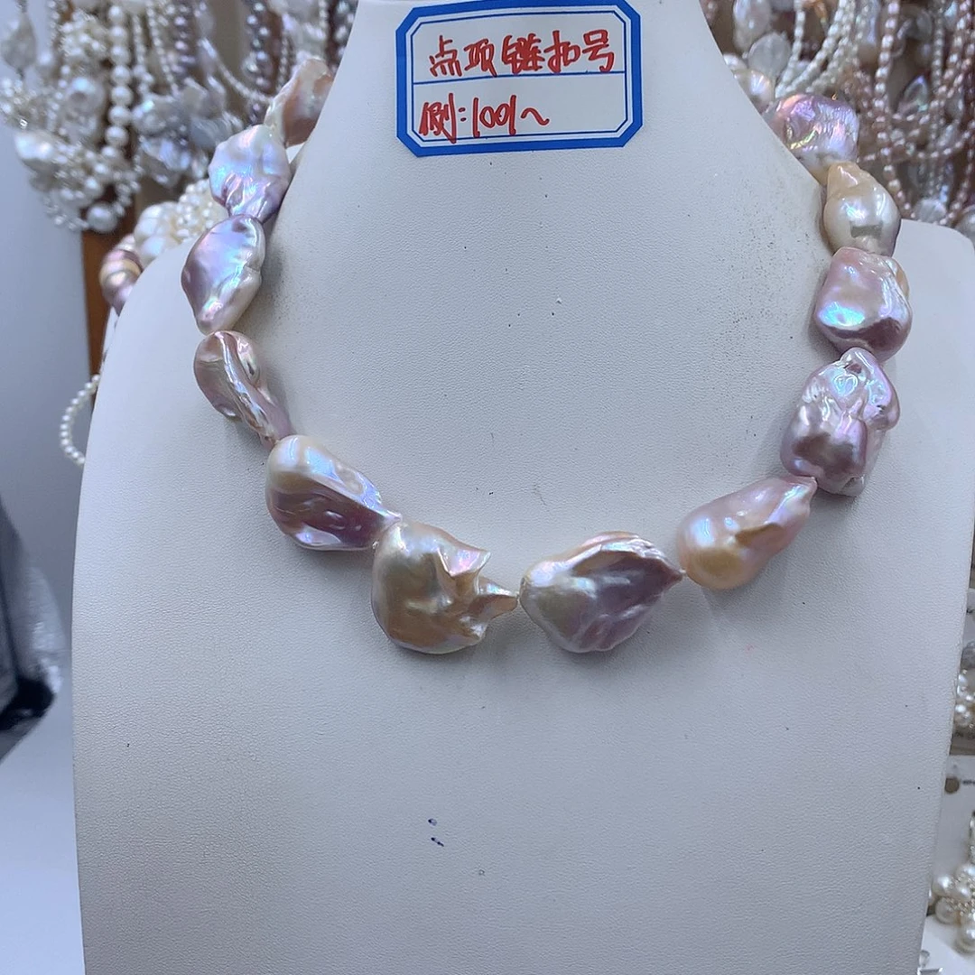 银S925镶嵌项链耳饰淡水珍珠
