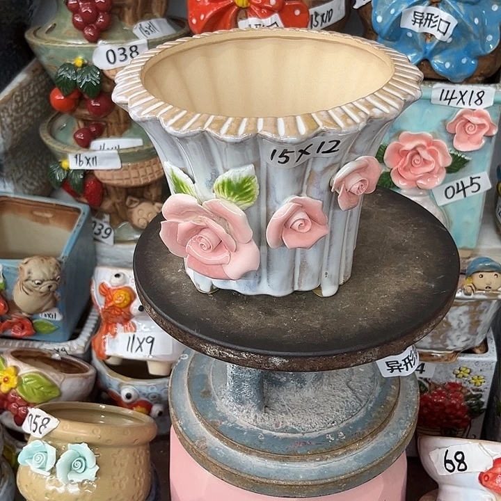 紫砂花盆粗陶材质多肉花盆