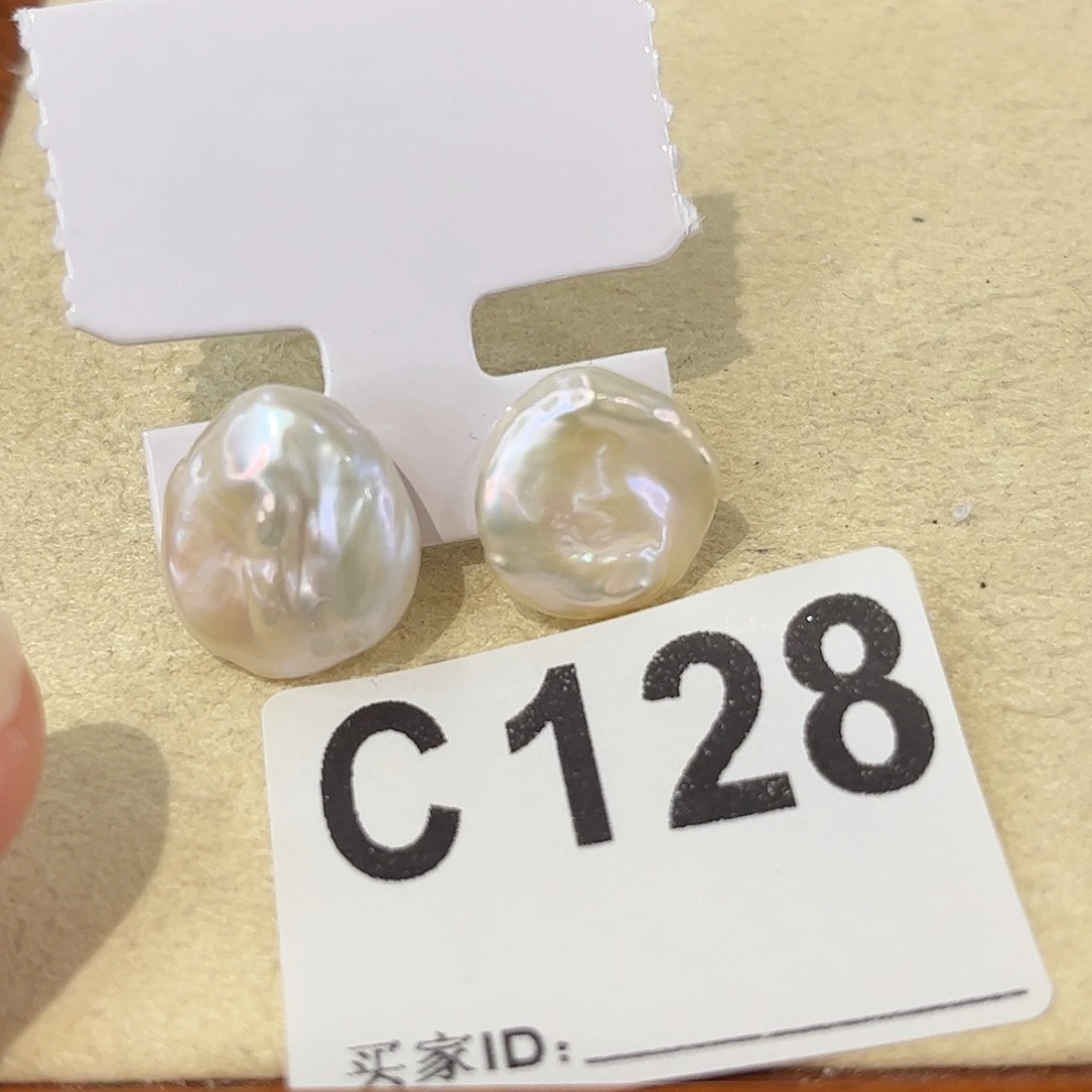 淡水珍珠耳饰银S925镶嵌