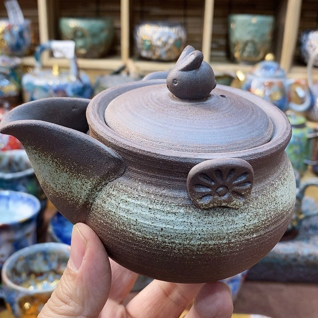 粗陶志野柴烧茶器