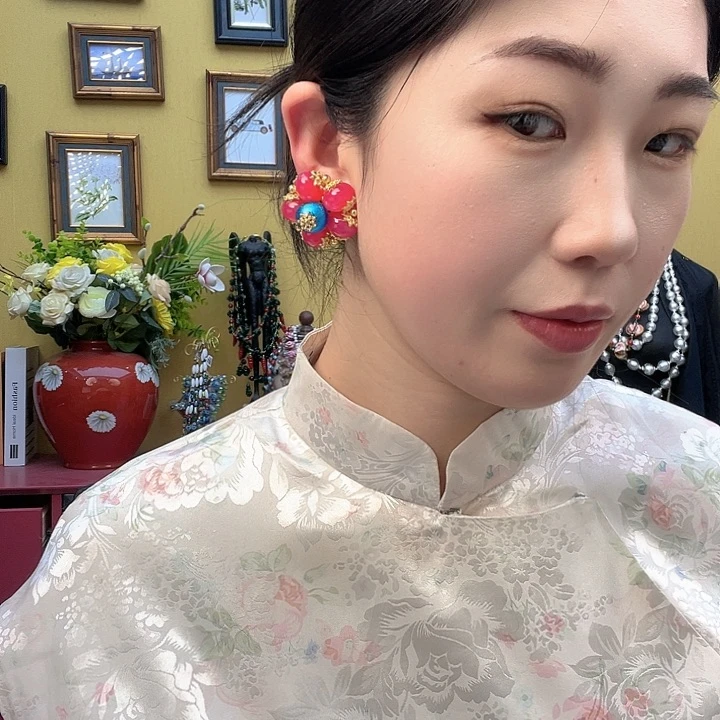 琉璃颈饰小****依编号12 耳夹