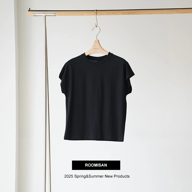 ROOMISAN【25SS/定制强捻针织T恤】短袖全棉圆领T恤25001