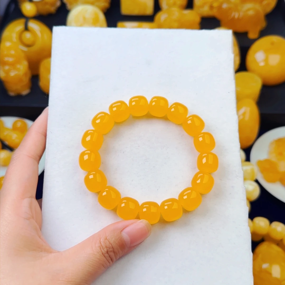 琥珀颈饰未镶嵌小*纯色同料13