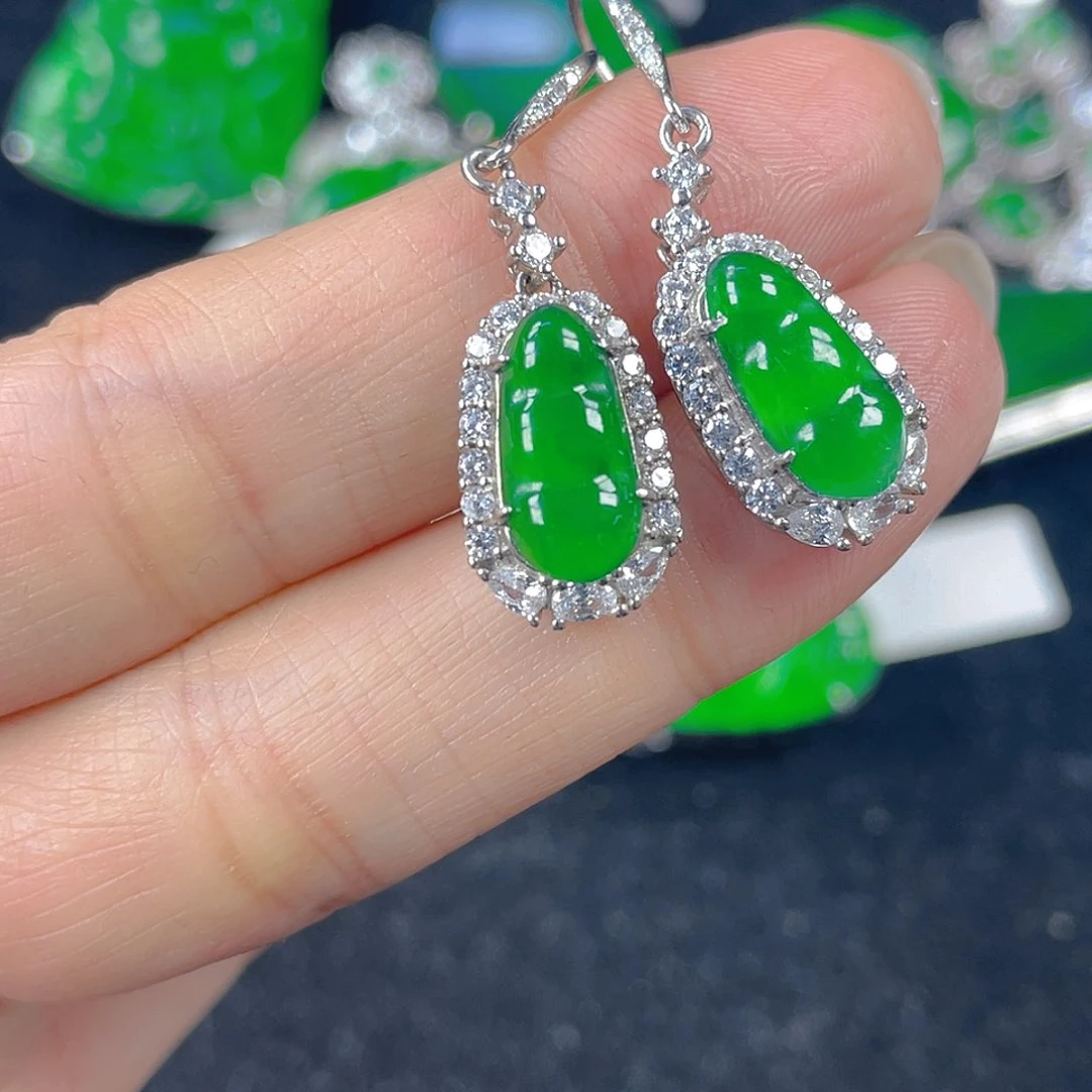 翡翠吊坠(不含链)银S925镶嵌