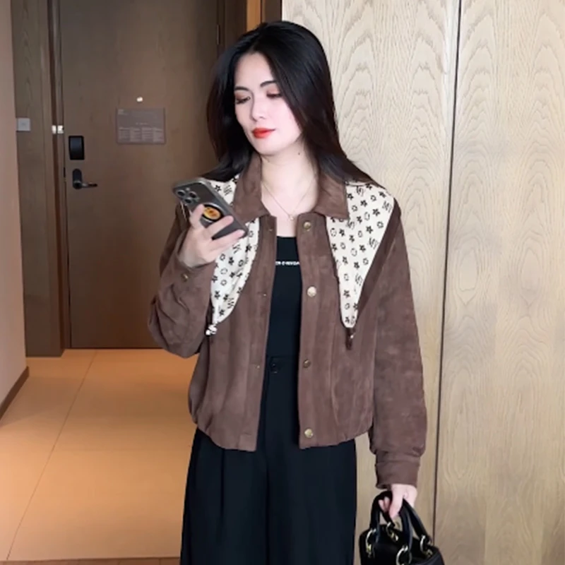 显瘦网红洋气百搭早秋小香风拼接短款秋季短外套女装上衣2025新款