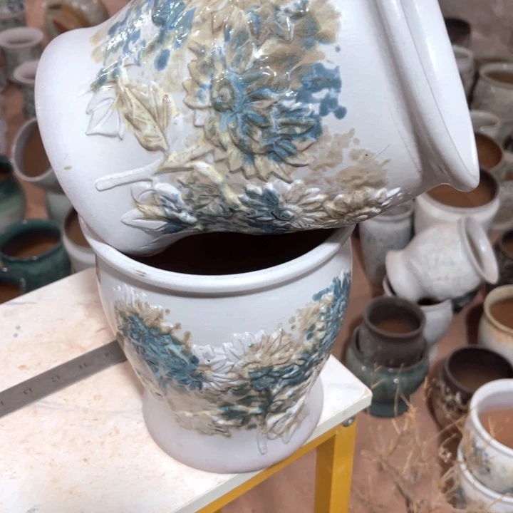 紫砂花盆口径19高度21两只正品