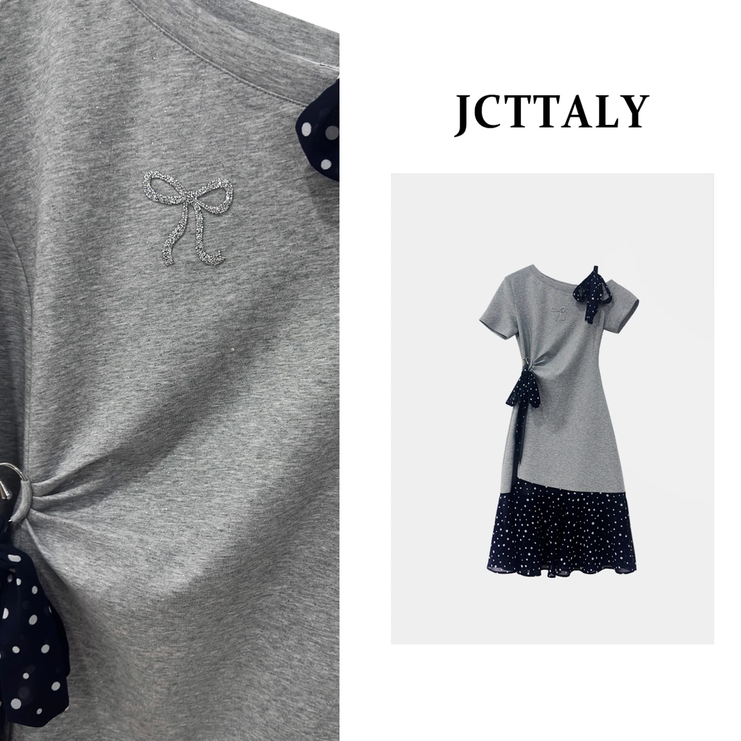 【Linda】夏季气质减龄露肩韩版潮流拼接连衣裙NH-A049