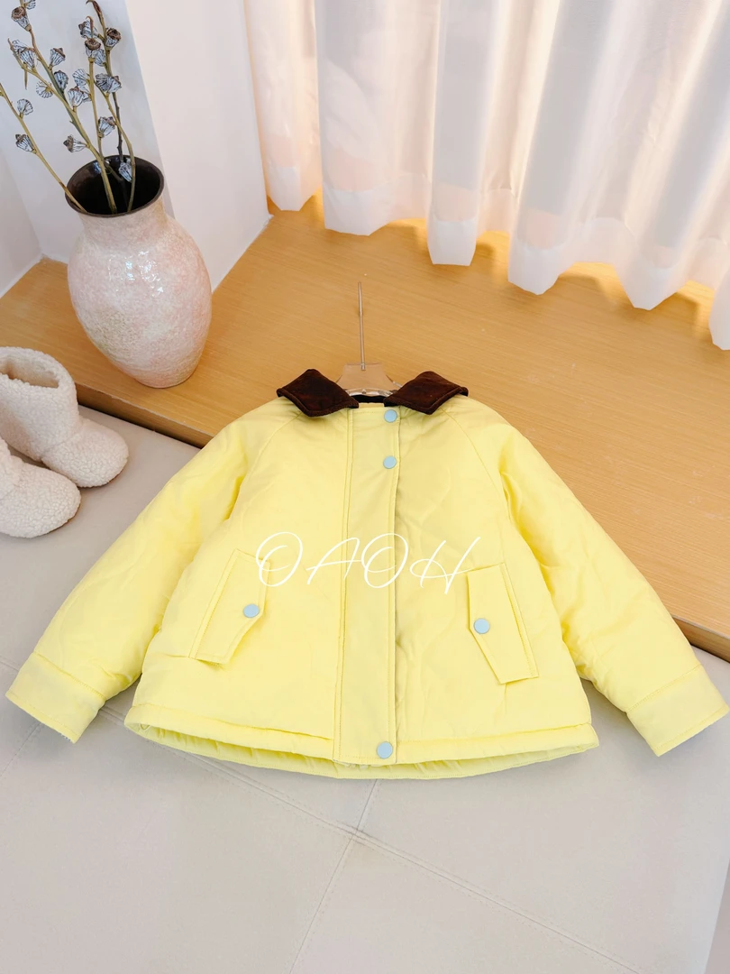 OAOH2025新款冬季女中大童棉服儿童卡通可爱棉袄夹棉棉衣W8339