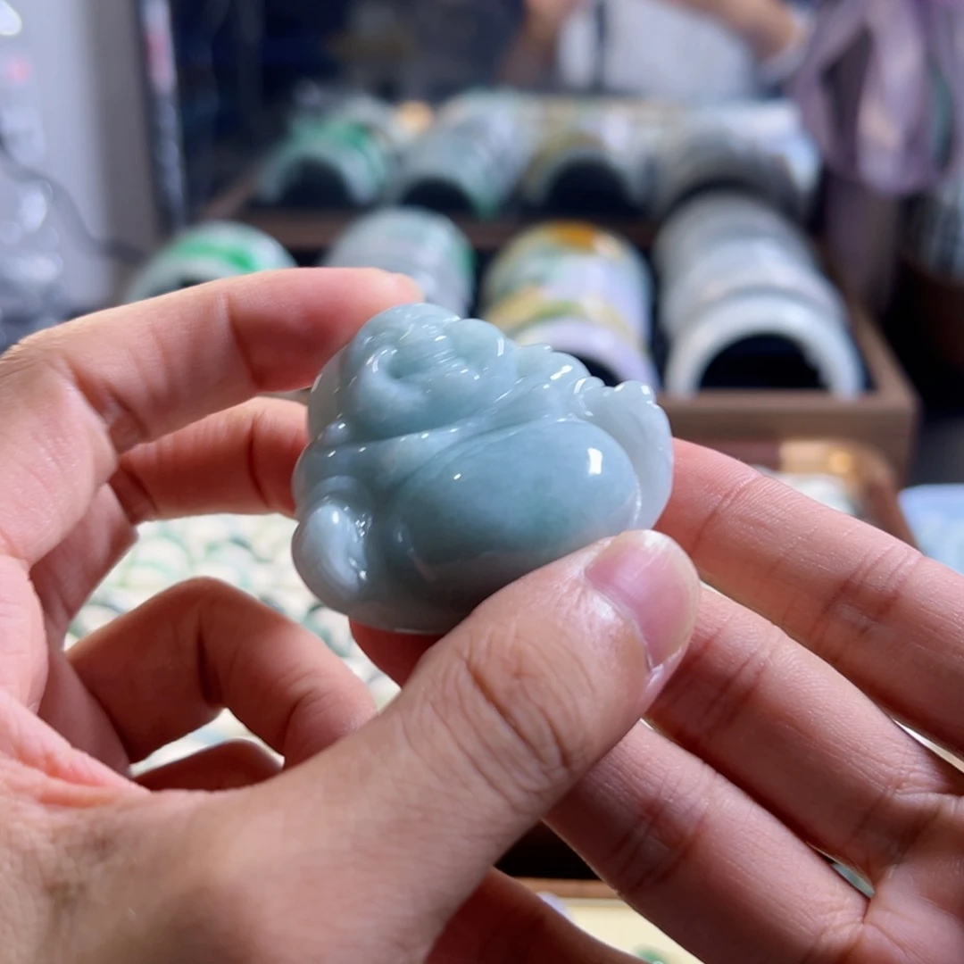 翡翠未镶嵌颈饰翡翠佛公挂件
