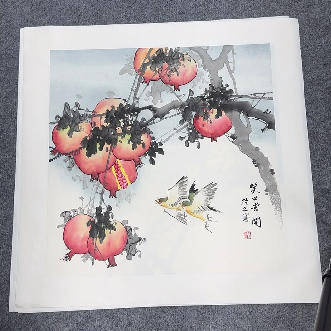 国画50*50纯手绘于往之