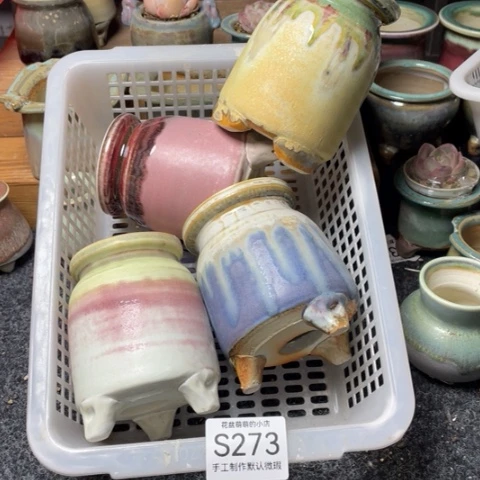 紫砂花盆微瑕273口径5.左右