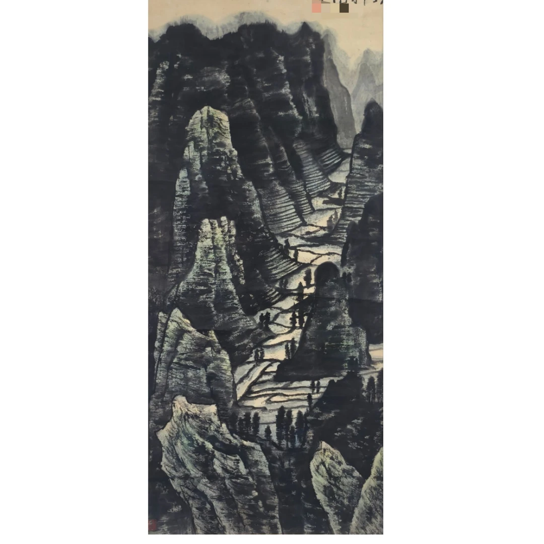 李   山水立轴图137*67约8.2平尺