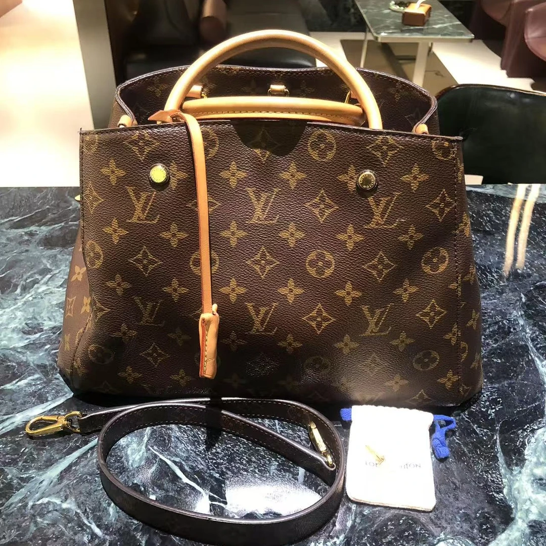 95新 LouisVuitton/路易威登 Lv 老花 蒙田中号