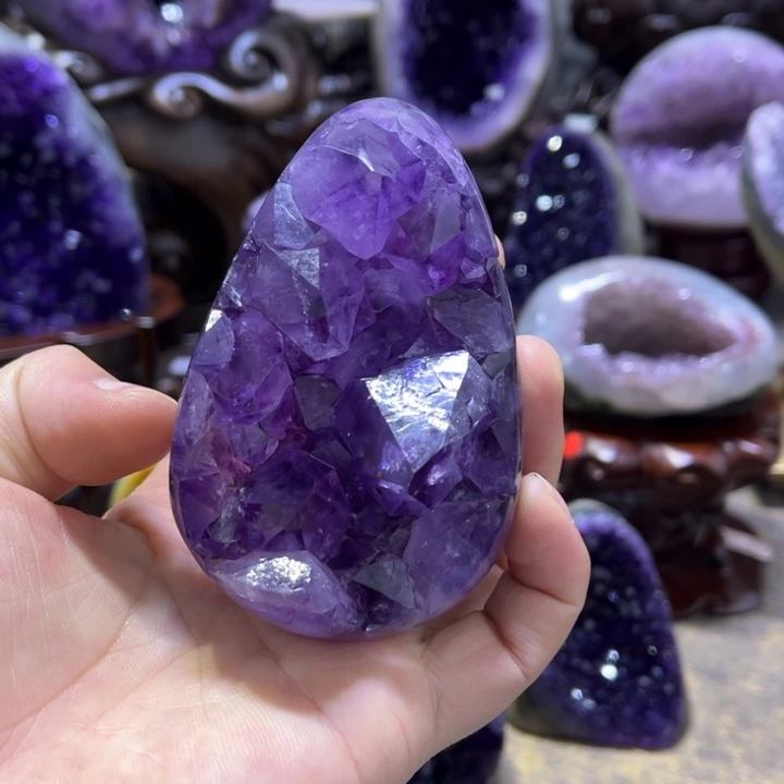 紫晶珠宝半成品未镶嵌