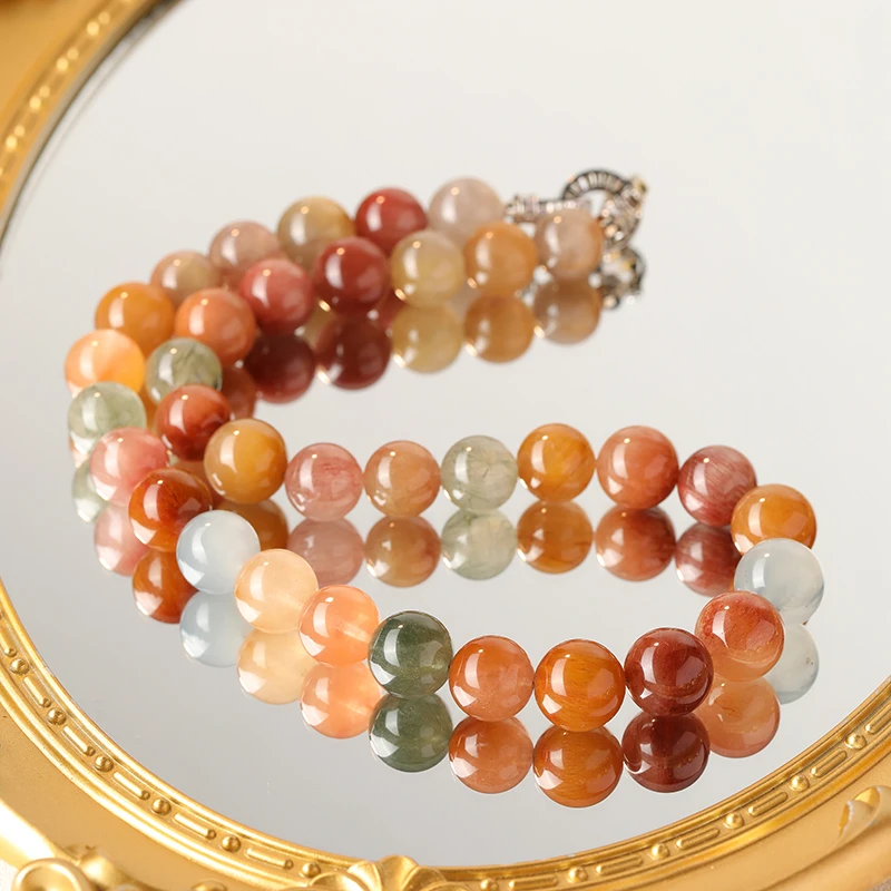 【彩兔毛】天然水晶项链女红兔毛黄兔毛绿兔毛收藏级高货