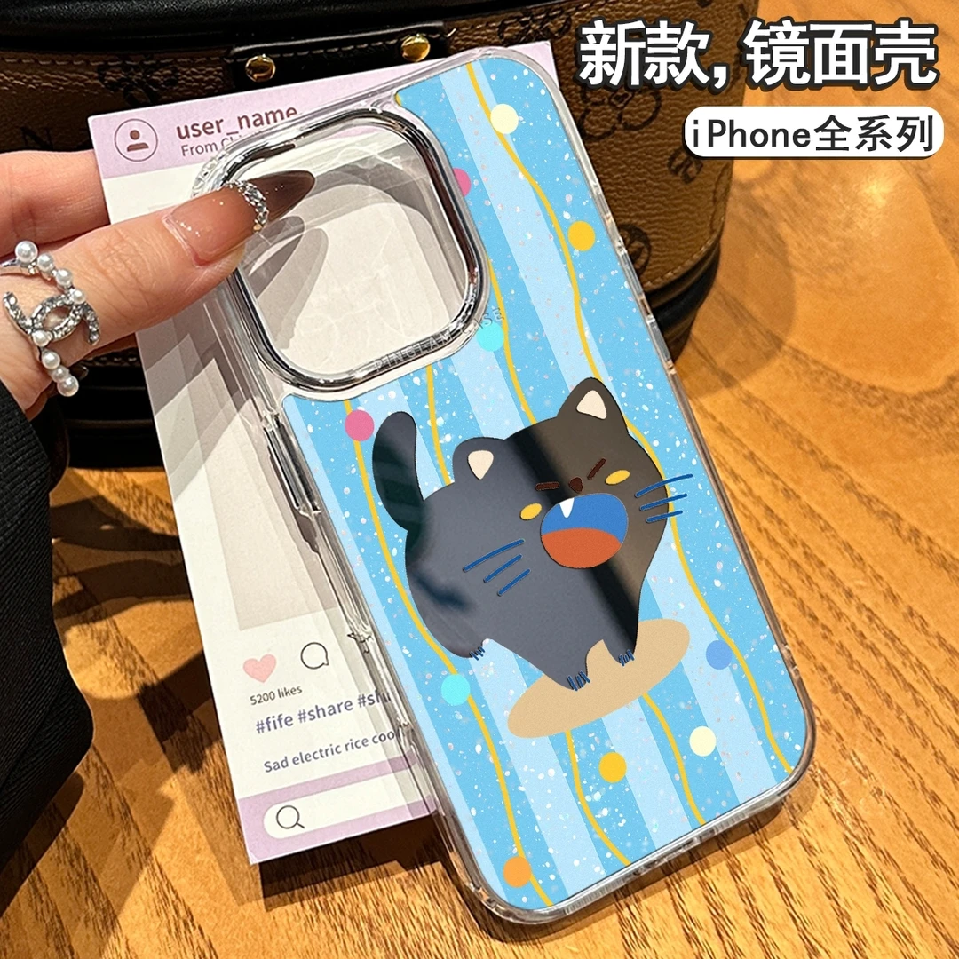 大喊猫咪适用苹果16promax手机壳iPhone15镜头全包14pro防摔13/12