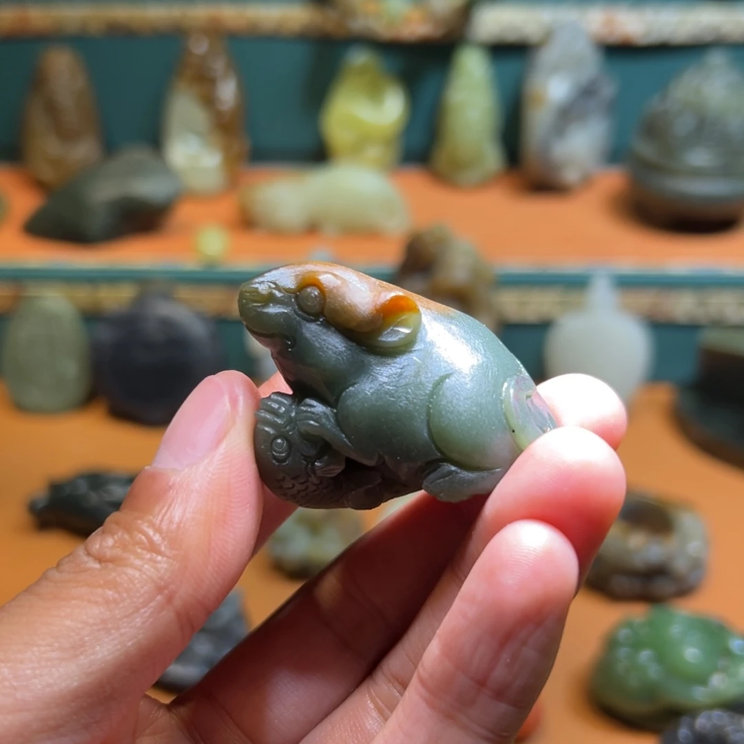 和田玉银S925镶嵌挂件