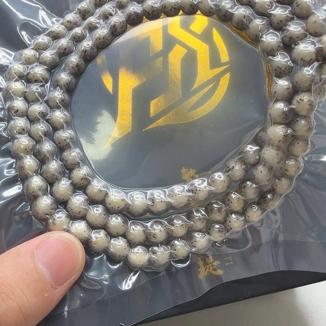 手串星月菩提25梵天黑冰针尖星河豚7圆108