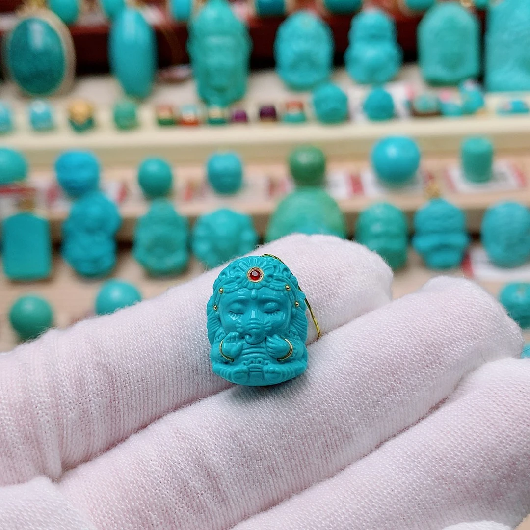 绿松石未镶嵌珠宝半成品
