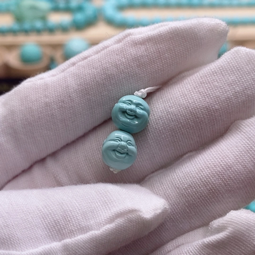 绿松石未镶嵌珠宝奇石8.4mm