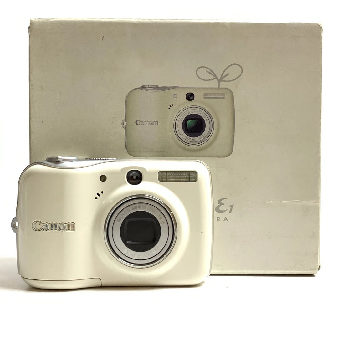 95新 Canon/佳能  E1奶白色1000万像素人像冷白皮可爱小巧