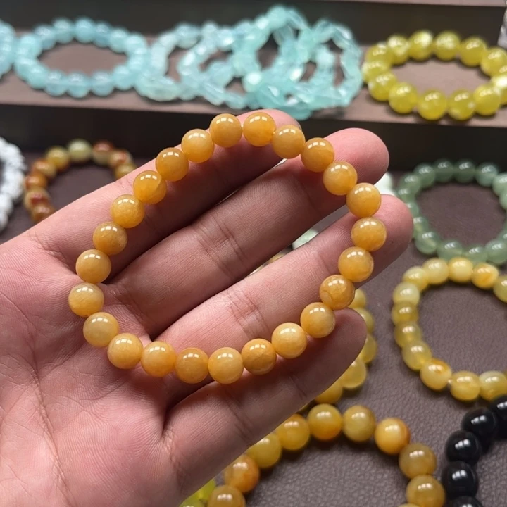 合金蛇纹石玉手链