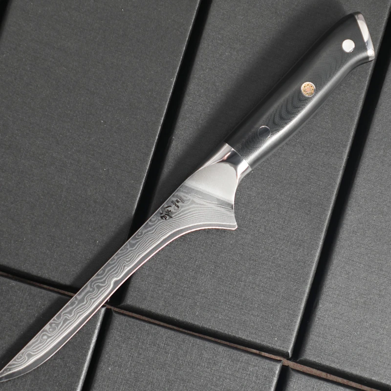《影》大马士革钢刀G10手柄流沙纹剔骨刀