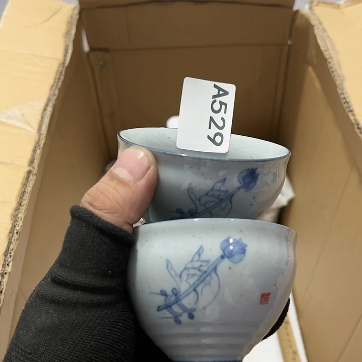 瓷片茶摆件工艺品摆件666