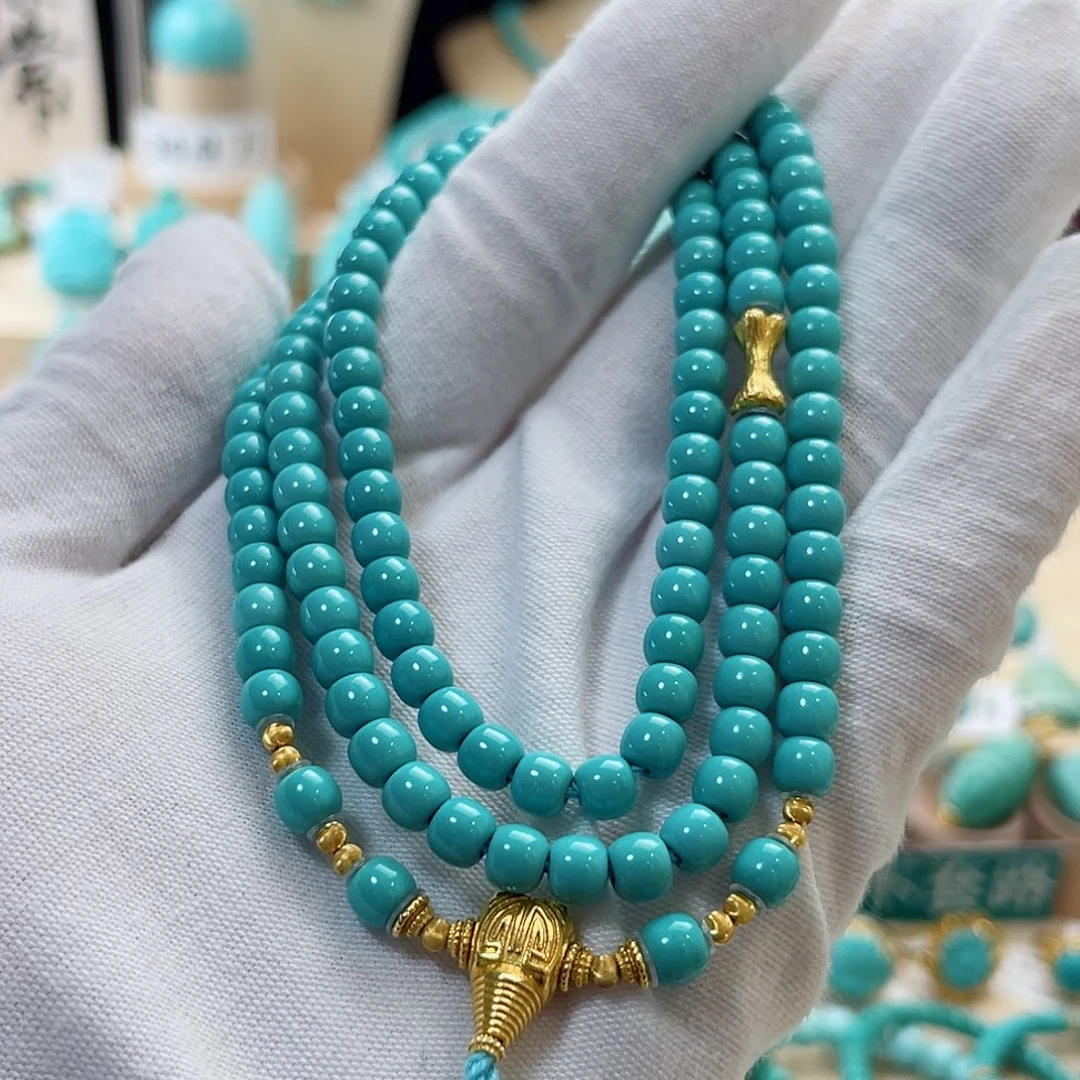 18K金镶嵌绿松石珠宝奇石