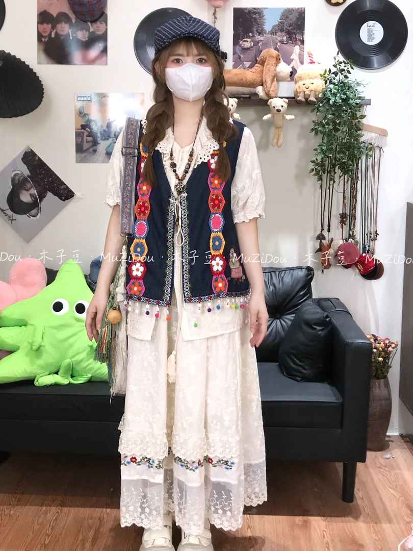 110木子豆民族风森系系列休闲通勤百搭宽松显瘦