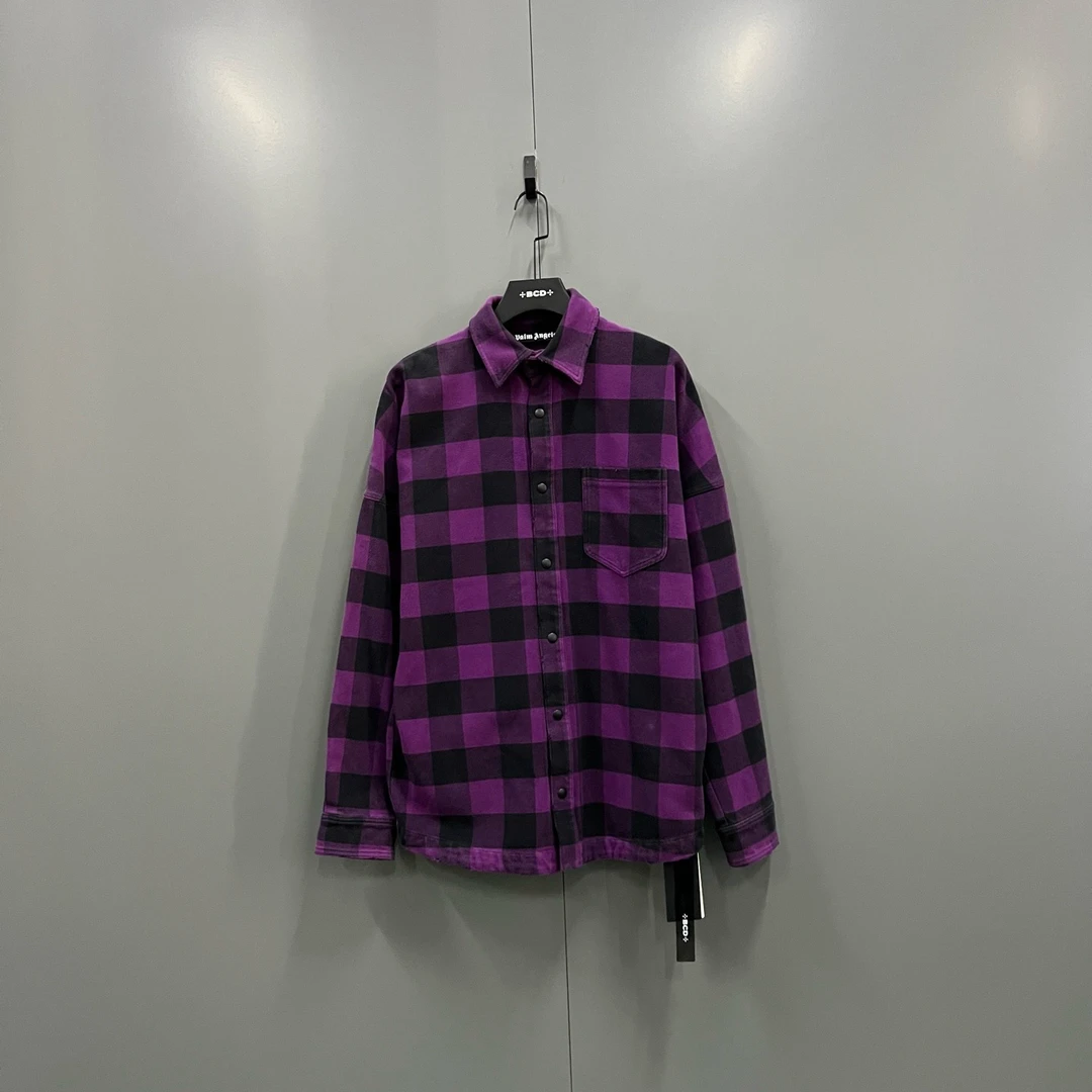 未使用 maje jp926 018993 格纹背后大logo衬衫 S码