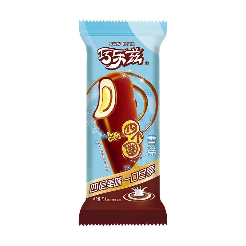 伊利巧乐兹四个圈蛋奶巧克力味雪糕70g/支四个圈网红雪糕冰棍冰棒冰淇淋冷饮
