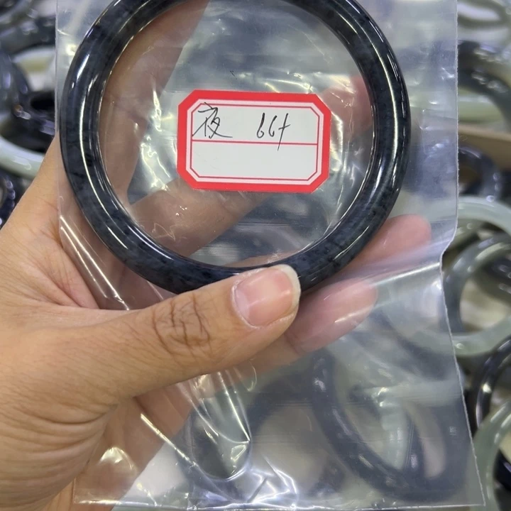 夜***～蛇纹石玉合金手镯