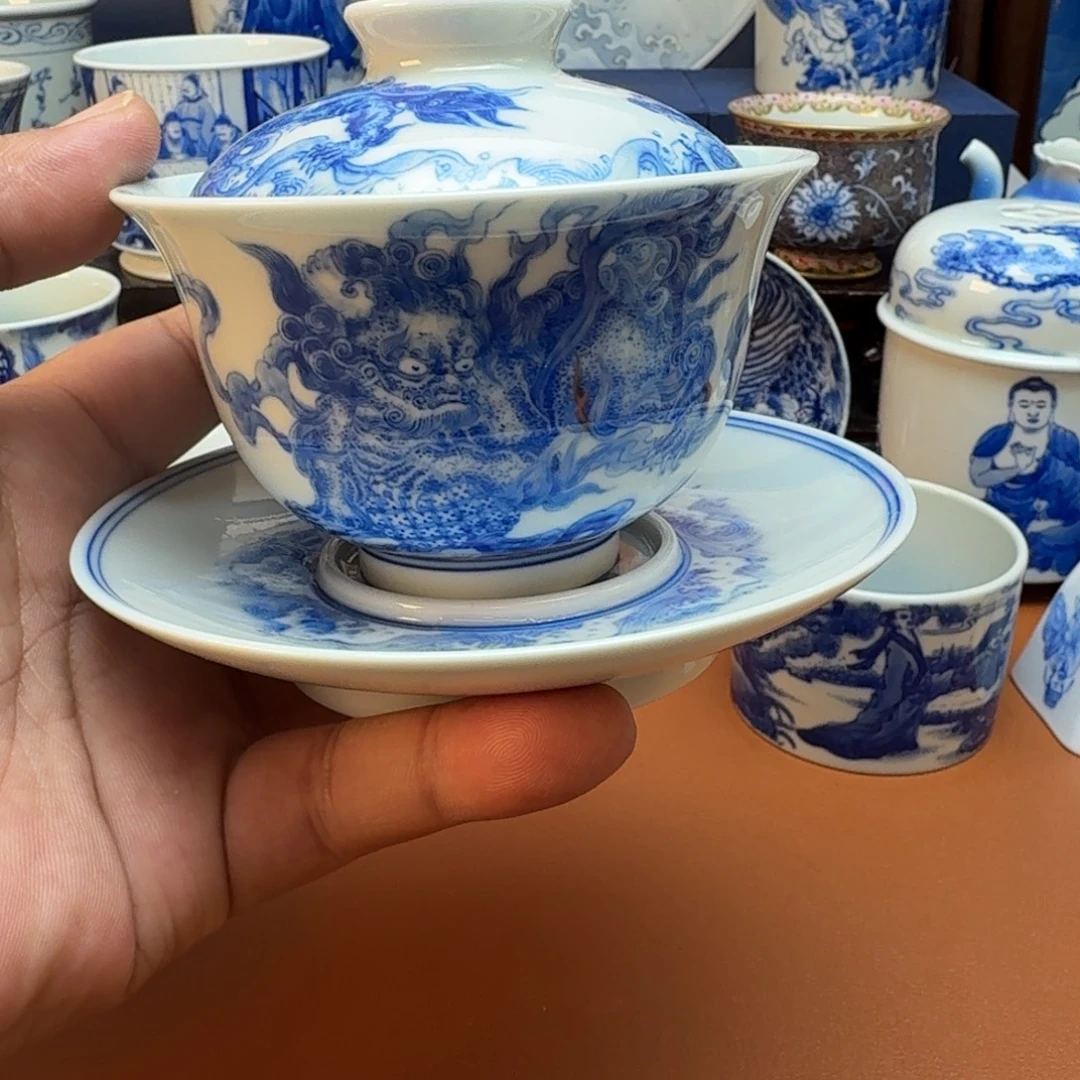 沐***雨杯子景德镇全手工手绘陶瓷