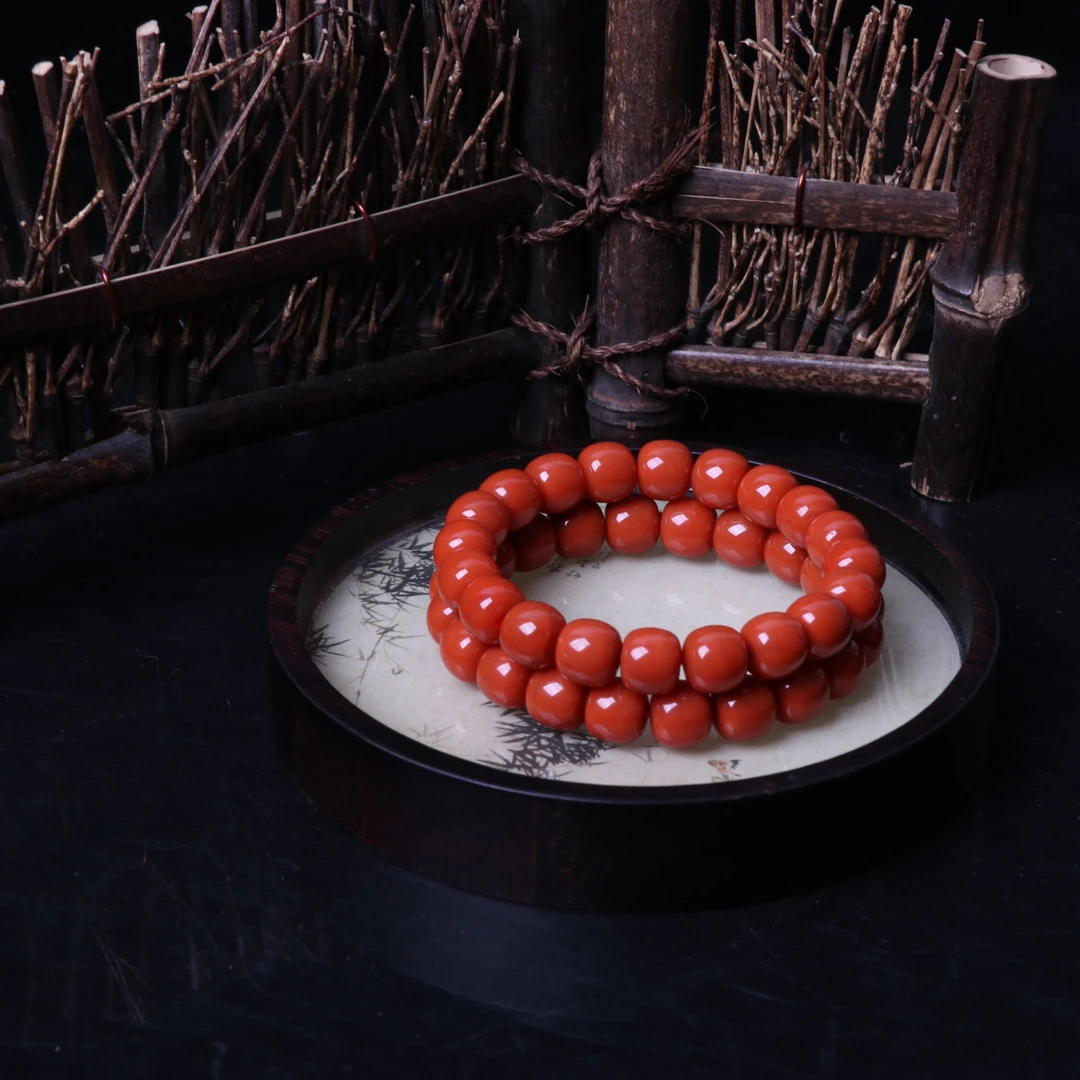 精美南红玛瑙10mm左右老型珠手串一条n806（多样性发其一）