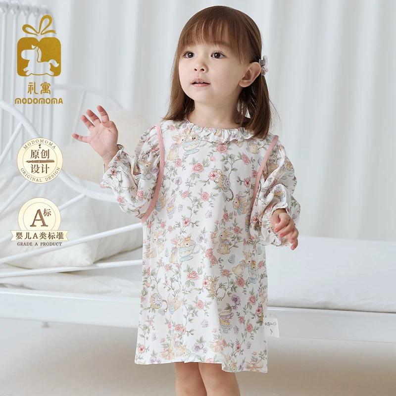 modomoma【魔法乐园】女童连衣裙夏季薄款裙子儿童洋气女宝公主裙