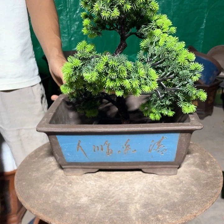 32蓝色马槽花盆花盆